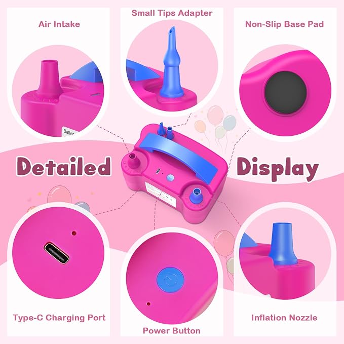 chamvis Balloon Pump Electric, Balloon Air Pump Inflate Pump - Image 3