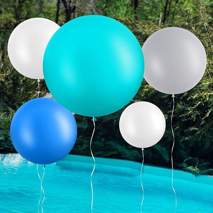 Gejoy 24 Pcs Pool Giant Balloons 36/24/18 Inch Jumbo Large Big Latex Balloons - Image 7