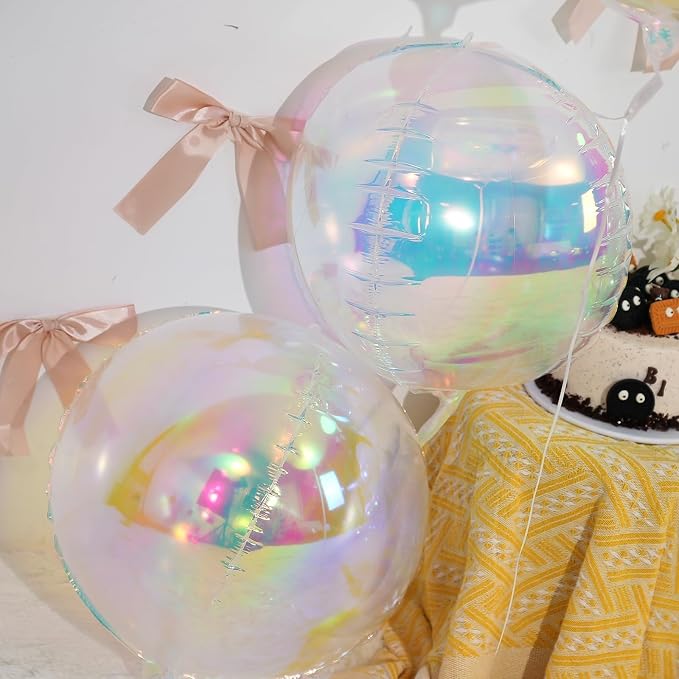 12Pcs Iridescent Round Foil Balloons, Holographic Balloons - Image 8