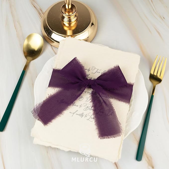 Purple Chiffon Ribbon - Image 4