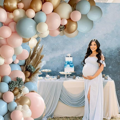Gender Reveal Balloons Arch Kit Pink/Blue/Gold/Beige, Party Decor. | Dusty - Image 7