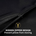 ZIMASILK 100% Pure Mulberry Silk Pillowcase for Hair and Skin Health,Soft and Smooth,Both Sides Premium Grade 6A Silk,600 Thread Count,with Hidden Zipper,1pc (Queen 20''x30'',Black)