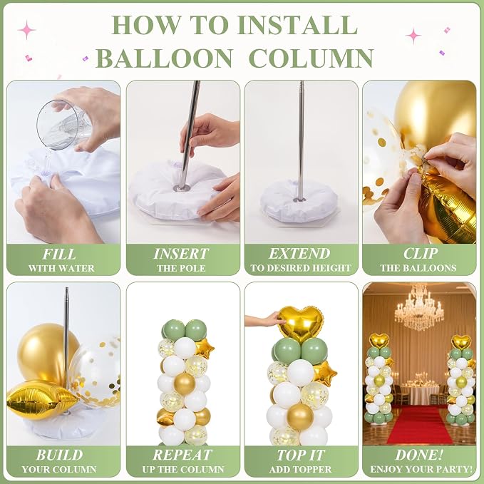 Balloon Towers Set of 2, Balloon Column Stand - Image 5
