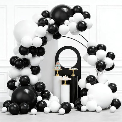 YMSZ Black and White Balloons Arch Kit by YMSZ