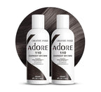 Adore Semi Permanent Hair Color (110 Darkest Brown) | Vegan & Cruelty-Free Brown Hair Dye | No Ammonia, No Peroxide, No Alcohol | 4 Fl Oz Each (Pack of 2)
