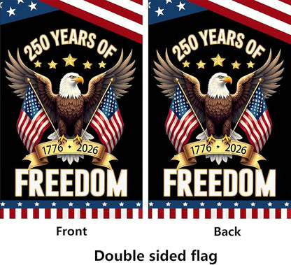 250 year anniversary Garden Flag, 250th birthday Freedom Patriotic Banner - Image 4