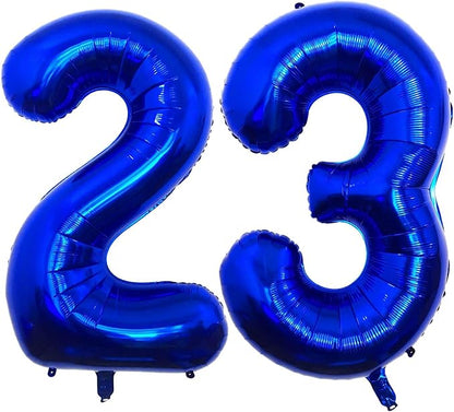 Navy Blue 23 Number Balloons, 40 Inch Giant Number 23 Balloons Foil Mylar by Lovoir