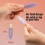 8 Pcs No Bend Hair Clips No Crease Duckbill Barrettes for Salon Hairstyle Women Girls - Flat Creaseless Alligator Hair Clips (Pink+Purple)