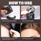Root touch up hair color powder-Instantly Conceals Hair Loss and Thinning, Gray hair Cover Up Powder, hairline Powder Toppers and Fibers for Men & Women (Medium Brown, 0.35 ounce)