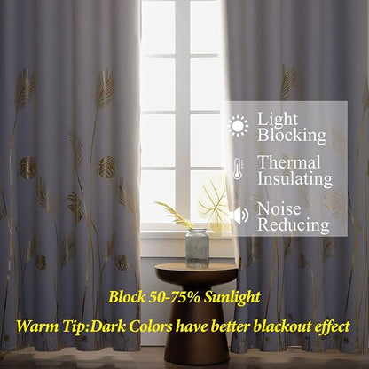 Greyish White Room Darkening Curtains 84 Inches Long - Image 6