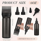 Pimoys Hair Oil Applicator Bottles Dye Brush for Women Scalp, Hair Color Products Things with Root Comb Hair Dye Tools, Black