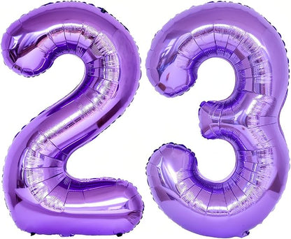 Number 23 Purple Balloons 40 Inch Giant Purple 23 Balloons 32 Number Balloons by LHOAVWE
