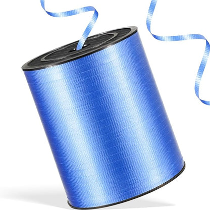 600 Yards Blue Crimped Texture Curling Ribbon 1/5'' Blue Balloon String by Unknown
