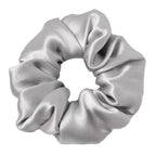 LilySilk Silk Hair Scrunchie, 100% Mulberry Silk, No Damage, Elastic Silk ponytail Holder, Silvergrey, 1 Count