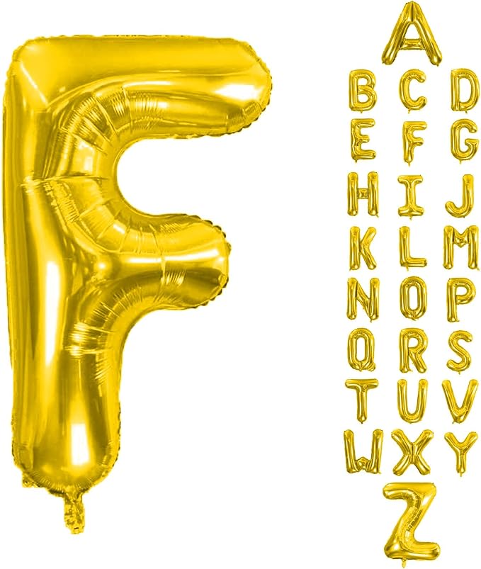 Letter Balloons Gold 40 Inch F Large Giant Big Foil Mylar Balloon | by Unknown