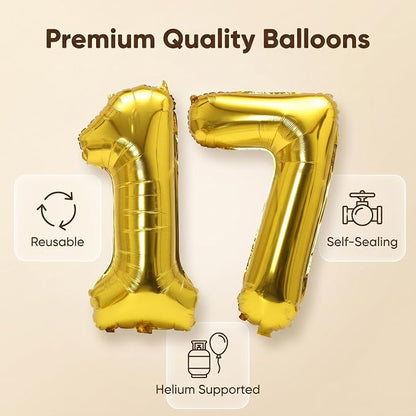 YPSelected 32 Inch Large Foil Helium Number Balloon Birthday Wedding Party 0-9 - Image 6