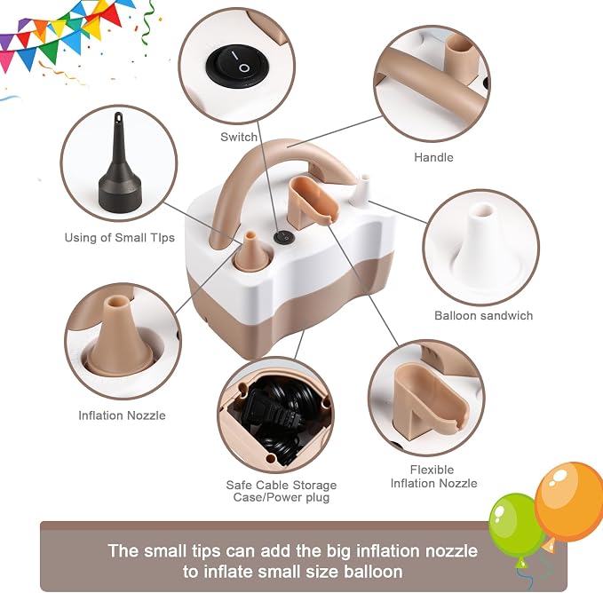 Portable Electric Balloon Pump, Super Fast Powerful Air Inflator - Image 5