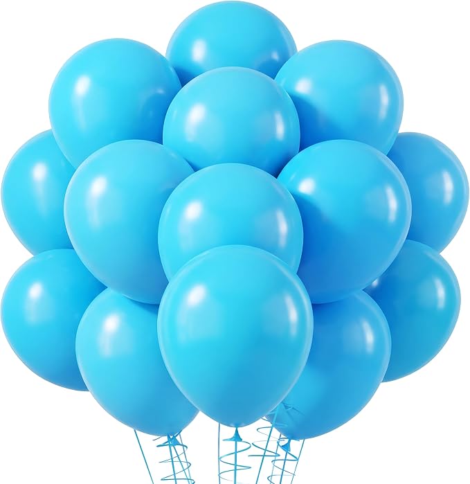 RUBFAC Light Blue Balloons 120pcs 12 Inch, 2026 International Football Game by RUBFAC