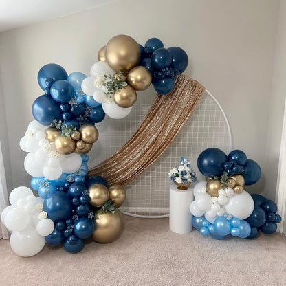 Blue and Gold Balloons, Baby Shower Party Decorations - Image 5