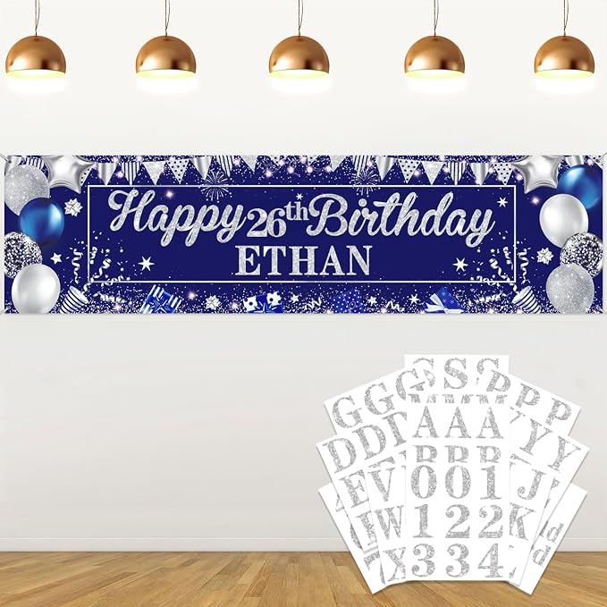 Personalized Birthday Banner for Party, by SUYEPER