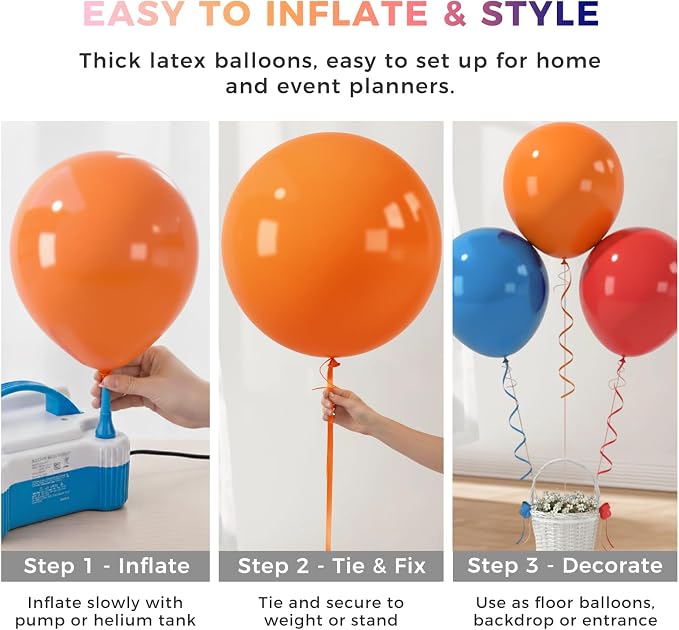 LOVESTOWN 18 Inch Large Rainbow Balloons, Birthday Wedding Baby Shower - Image 6