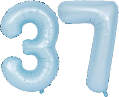 40 In Matte Blue Number Balloons Helium Foil Mylar Balloon Party Digital 37 | by Exquisitehighqualitypartydecorationstomeetyoureveryneed%EF%BC%81