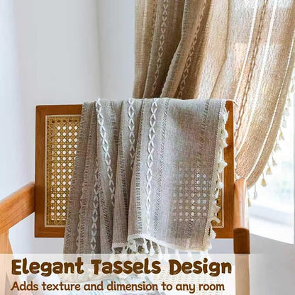 Sutuo Home Boho Curtains for Bedroom Living Room 72 Inch Length, Light - Image 4