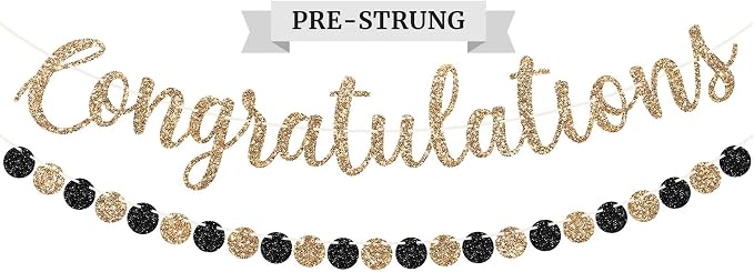Pre-strung Congratulations Banner by PerfectOccasion