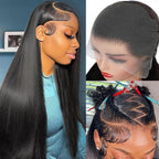26 Inch 13x6 Lace Front Wigs Human Hair 200 Density HD Full Frontal Lace Straight Wigs Human Hair Pre Plucked with Baby Hair Wigs for Women