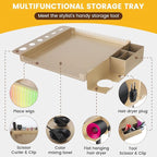 Hair Salon Carts, Champagne Gold Salon Tray for Hair Stylist, Multi-Function Salon Tray, Salon Station(with Wheels), Large Size and Robust,Corrosion-Resistant Adjustable Color Tray.