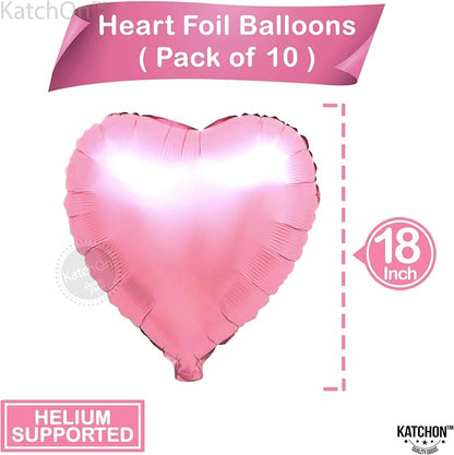 KatchOn Pink Heart Balloons 18 Inch, Light Pink Pride Month Decorations - Image 4