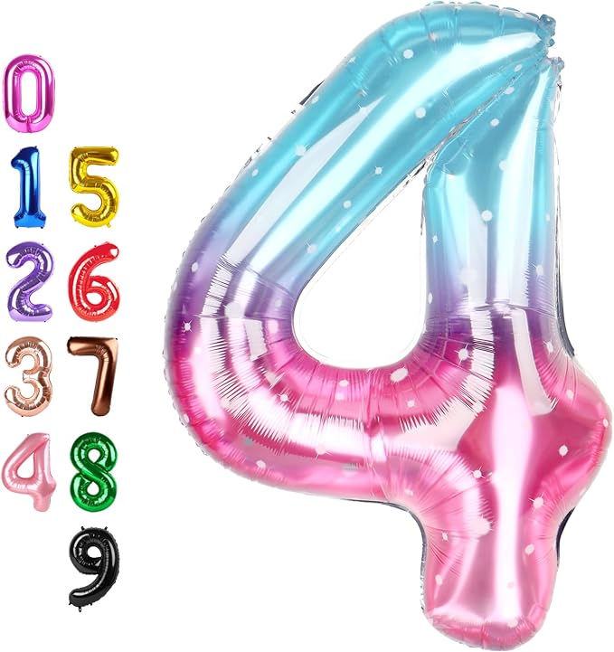 Number Balloons 4 Balloon 40 inch by Enyeopd