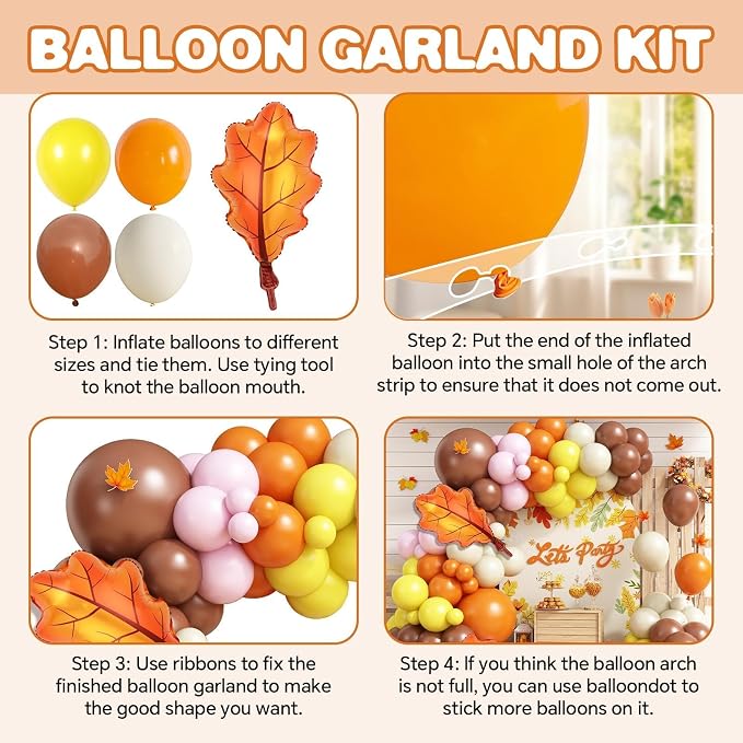 Fall Pink Balloons Garland Arch Kit - Image 9