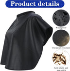 Makeup Cape Hair Dye Cape for Women, PU Waterproof Beauty Salon Short Smock, Professional Shampoo Capes for Hair Dye, Comb-out, Styling, Shampoo