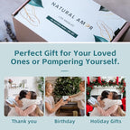 Natural Amor Handmade Soap Bar Set (4 Pack), Cold Process, Natural Ingredients Gift Box for Women, Moisturizing Body & Face Bars, Spa Self Care Gift