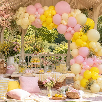 Pink and Yellow Balloon Arch Kit - Image 7