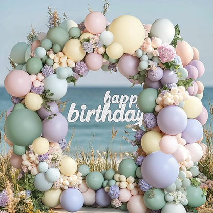 Dusty Green Pink Purple Balloons Arch Kit, Double Stuffed, Party. | Dusty Pink - Image 7