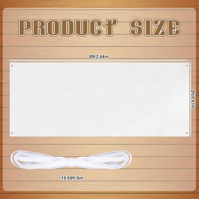 Zonon Large Blank Banners And Signs Polyester Oxford Cloth Sublimation Banner - Image 2