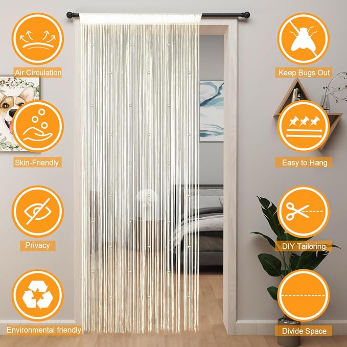 YIIBAII Beaded Curtain Beaded Curtains - Image 8