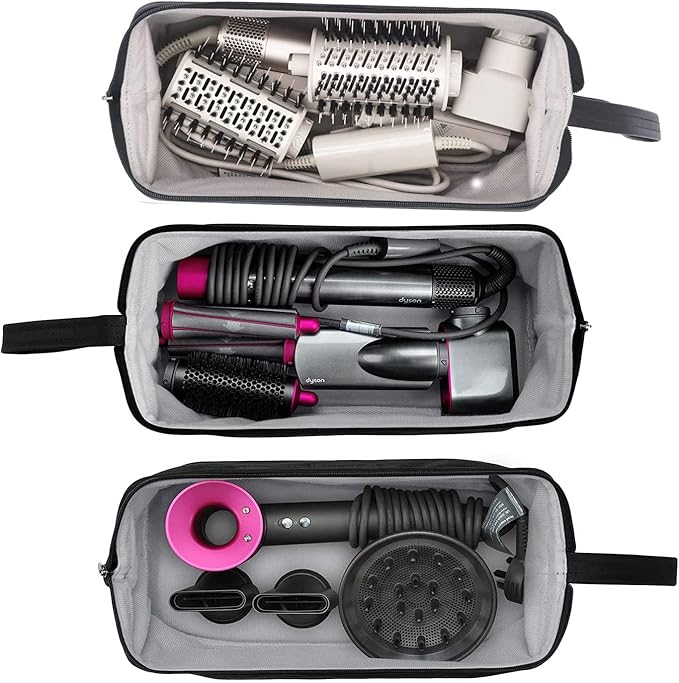 Portable Carrying Case for Dyson Airwrap Styler/Shark Flexstyle and Supersonic Hair Dryer - Waterproof, Anti-Scratch, Dustproof Organizer Storage Bag (Black)