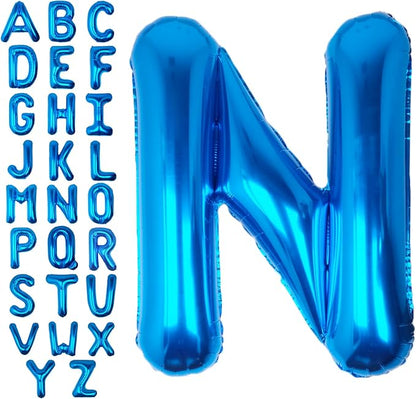 40 Inch Blue Letter N Balloon Big Foil Helium Letter Balloons A-Z | Giant Large by SULALABOO