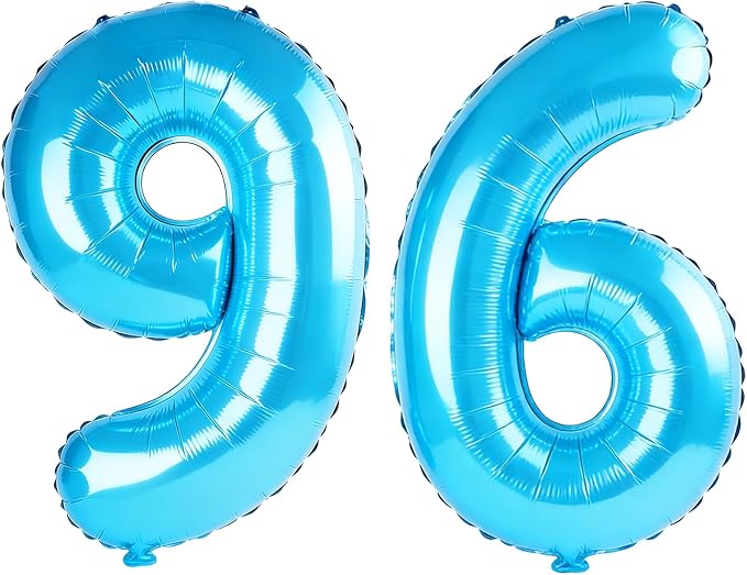 40 Inch Number 96 Balloons for 96th Birthday Party Decorations, 0-100 Jewelry by FOBELEC