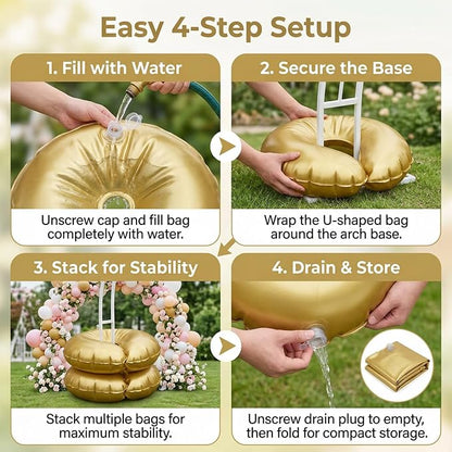 4Pcs Balloon Arch Weights, U-Shape Water Bags - Image 4