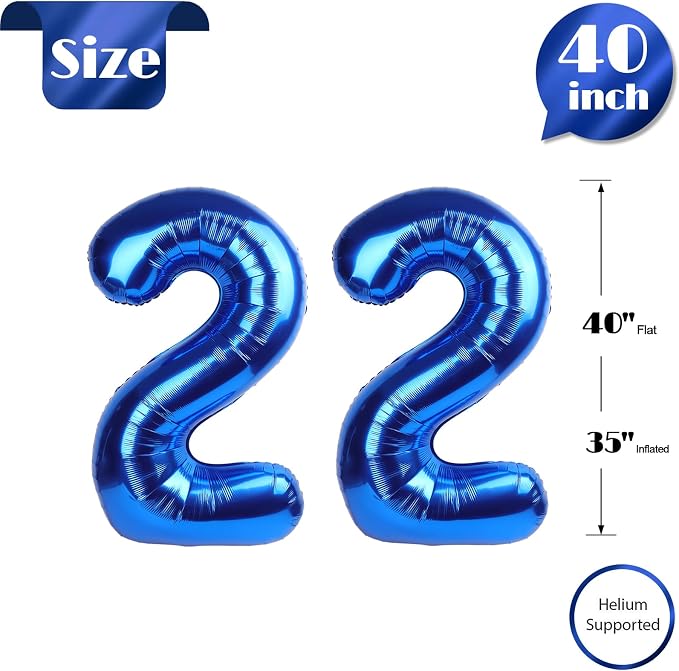 Navy Blue 22 Balloon - Image 5
