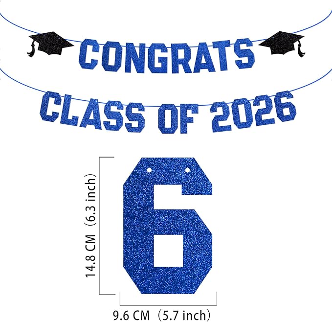 Pre-Strung Congrats Banner for Graduation - Image 2