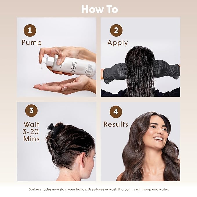 dpHUE Gloss+, Medium Brown - 6.5 oz (8-12 Applications) - Semi-Permanent Hair Color & Conditioner - Lasts Up to Eight Washes - Paraben, SLS & SLES Sulfate Free - Vegan, Leaping Bunny Certified