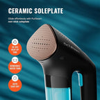 PurSteam SteamPulse Pro Handheld Steamer for Clothes, Portable Handheld Fabric and Garment Travel Steamer Iron Press Wrinkle Remover with Fabric Brush