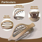 Big Hair Claw Clips 6-Pack 4.7" Non-Slip Hair for Women and Girls with Long, Thick Hair Jelly & Matte Clips (Duckbill-A 6pcs 4.7")
