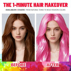 Pink Temporary Hair Color Spray - Washable & Natural One-Time Use Hair Wax for Women & Kids & Adults - Strong Hold for Halloween, Cosplay, Party, Washes Out Easily