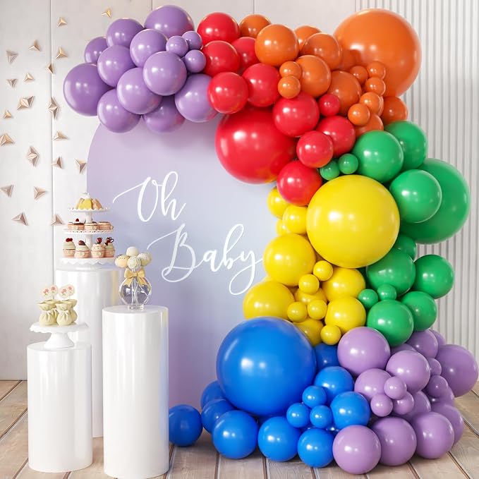 MEBAY Rainbow Balloon Arch Kit by MEBAY